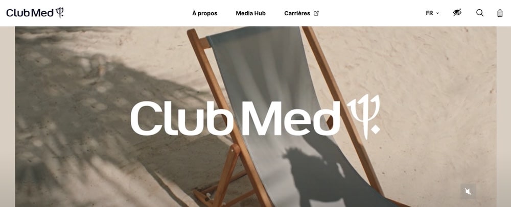 Page d'accueil du site WordPress du Club Med