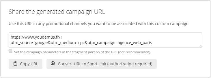 Génération URL Builder