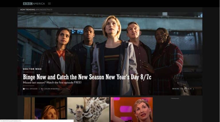 Site web de la BBC America
