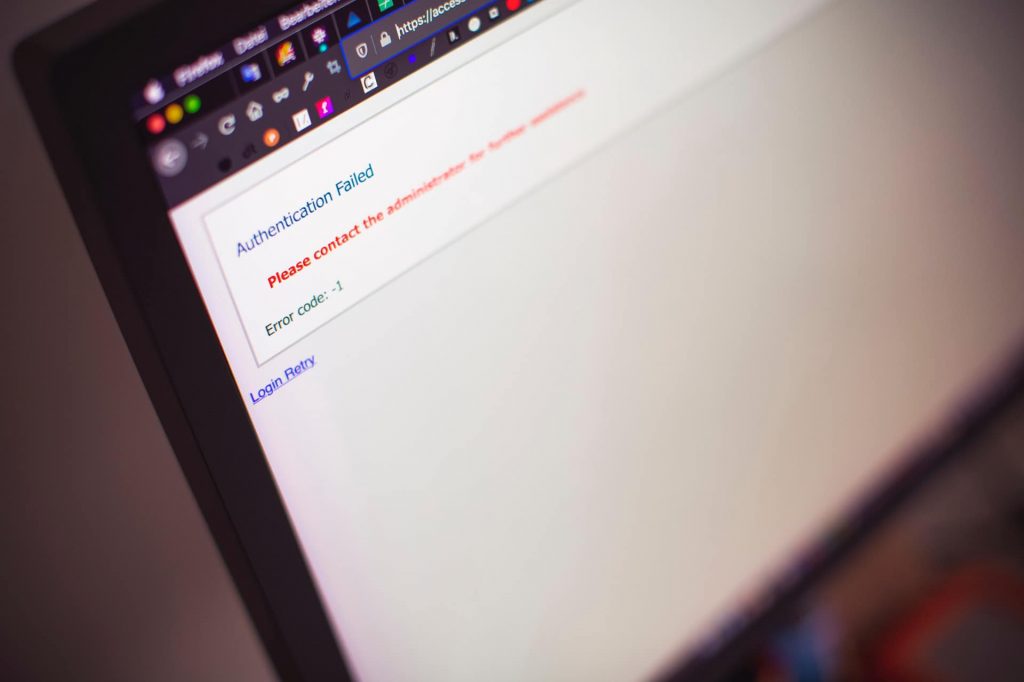 2cran montrant un problème d'authentification sur WordPress