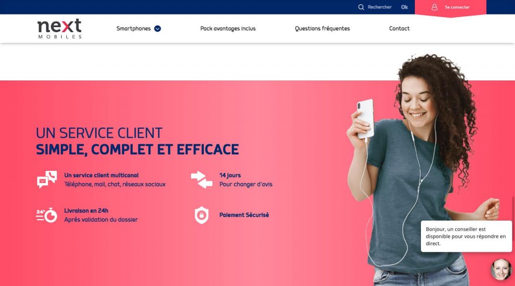 next mobiles apercu accueil