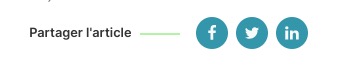 Système de partage sur les réseaux sociaux sur la page détail d'un article de site internet
