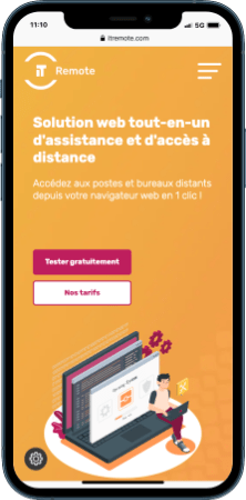 Capture mobile Page d'accueil