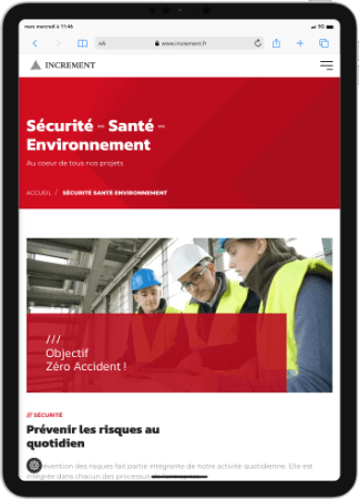 Page Sécurité Increment