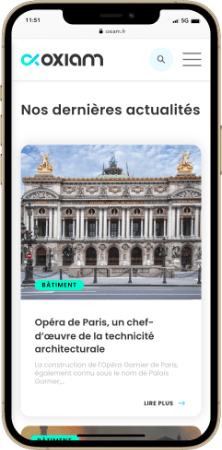 Capture d'écran mobile d'une actualité
