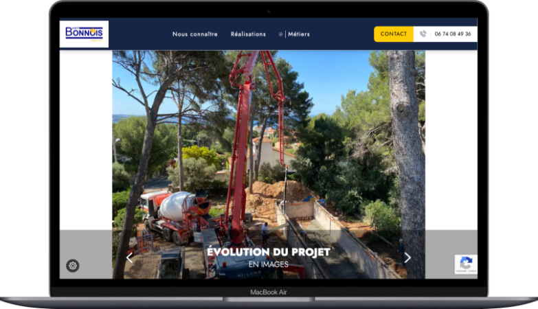 Détail d'une réalisation sur ordinateur