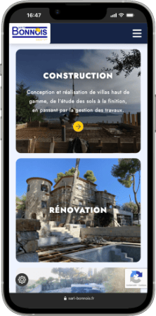 Liste de réalisations sur mobile