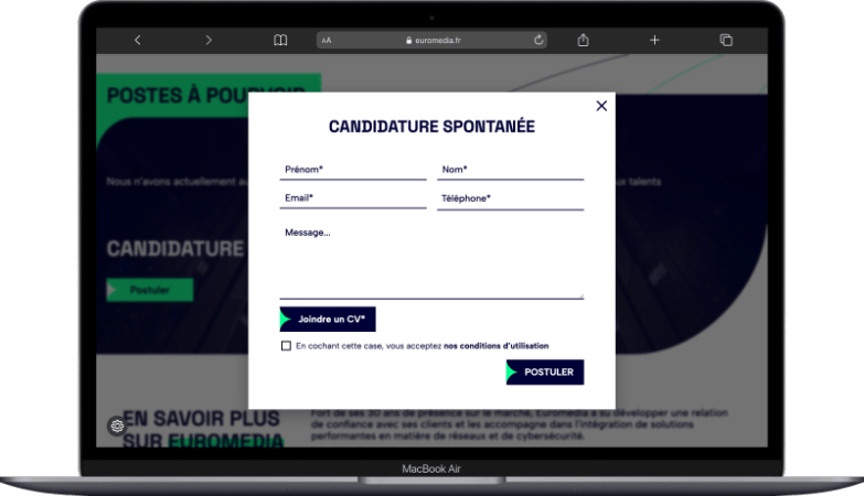 Formulaire candidature spontanée