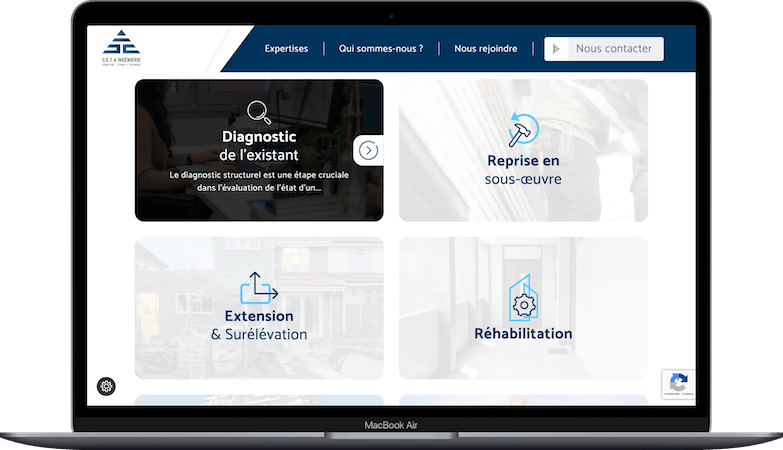 Section blocs Expertises